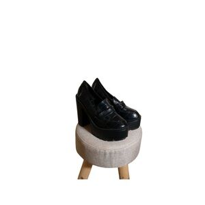 Edgy Black Platform Loafer